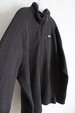 Patagonia Better Sweater Charcoal Gray Fleece Lined 1/4 Zip Sweatshirt | XL