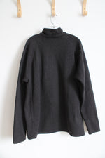 Patagonia Better Sweater Charcoal Gray Fleece Lined 1/4 Zip Sweatshirt | XL