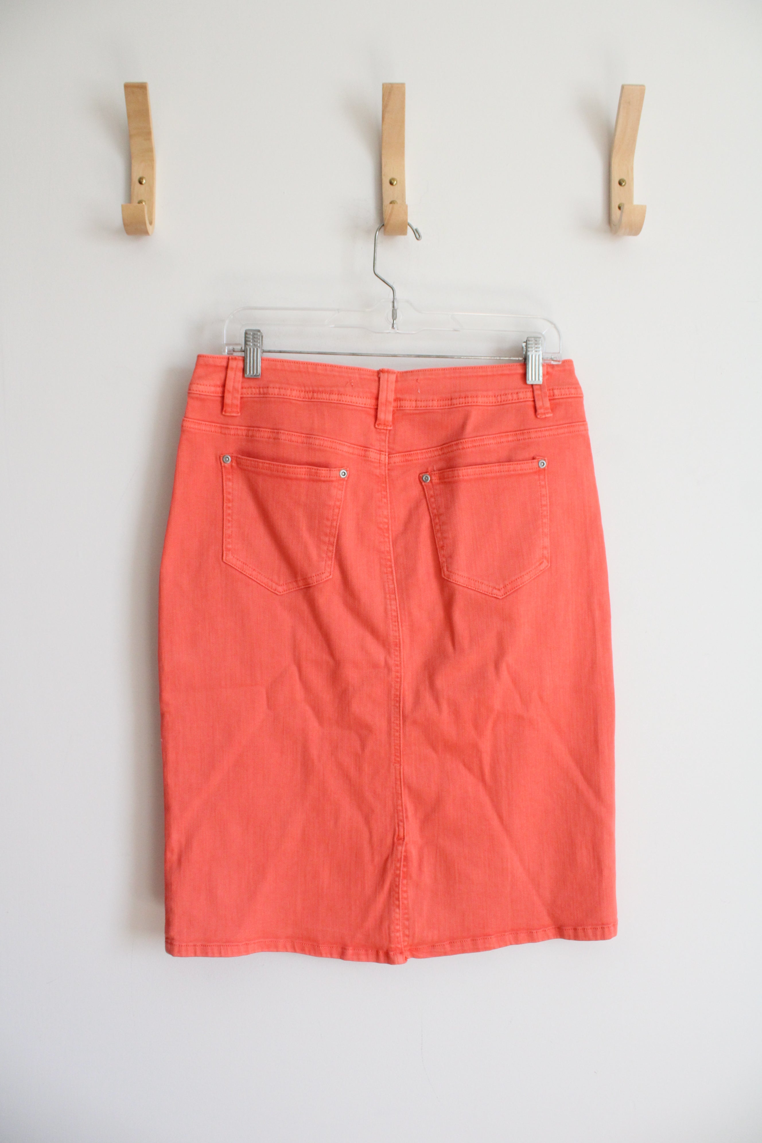 Coral Denim Pencil Skirt | 12