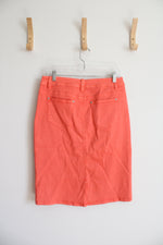 Coral Denim Pencil Skirt | 12