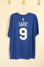 Adidas Blue Philadelphia# 9 Saric Cotton T-shirt | XL