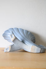 Abingdon, USA Blue Ceramic Art Deco Cornucopia Vase Planter