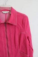 Orvis Hot Pink Full Zip Denim Jacket | 12