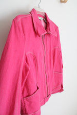 Orvis Hot Pink Full Zip Denim Jacket | 12