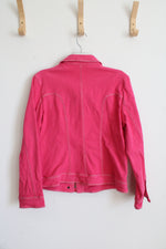 Orvis Hot Pink Full Zip Denim Jacket | 12