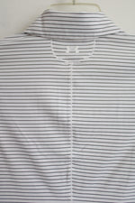 NEW Under Armour White & Black Striped Fitted Polo Shirt | XS