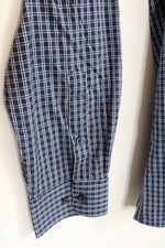 NEW Chaps Blue Plaid Moisture Wicking Stretch Button-down Shirt | XL