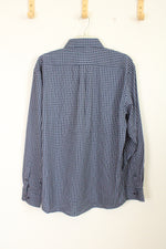 NEW Chaps Blue Plaid Moisture Wicking Stretch Button-down Shirt | XL