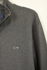 Vineyard Vines Gray Printed Quarter Zip Pullover | L