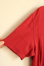 Access Deep Red Cotton Squared SS Polo Shirt | XL