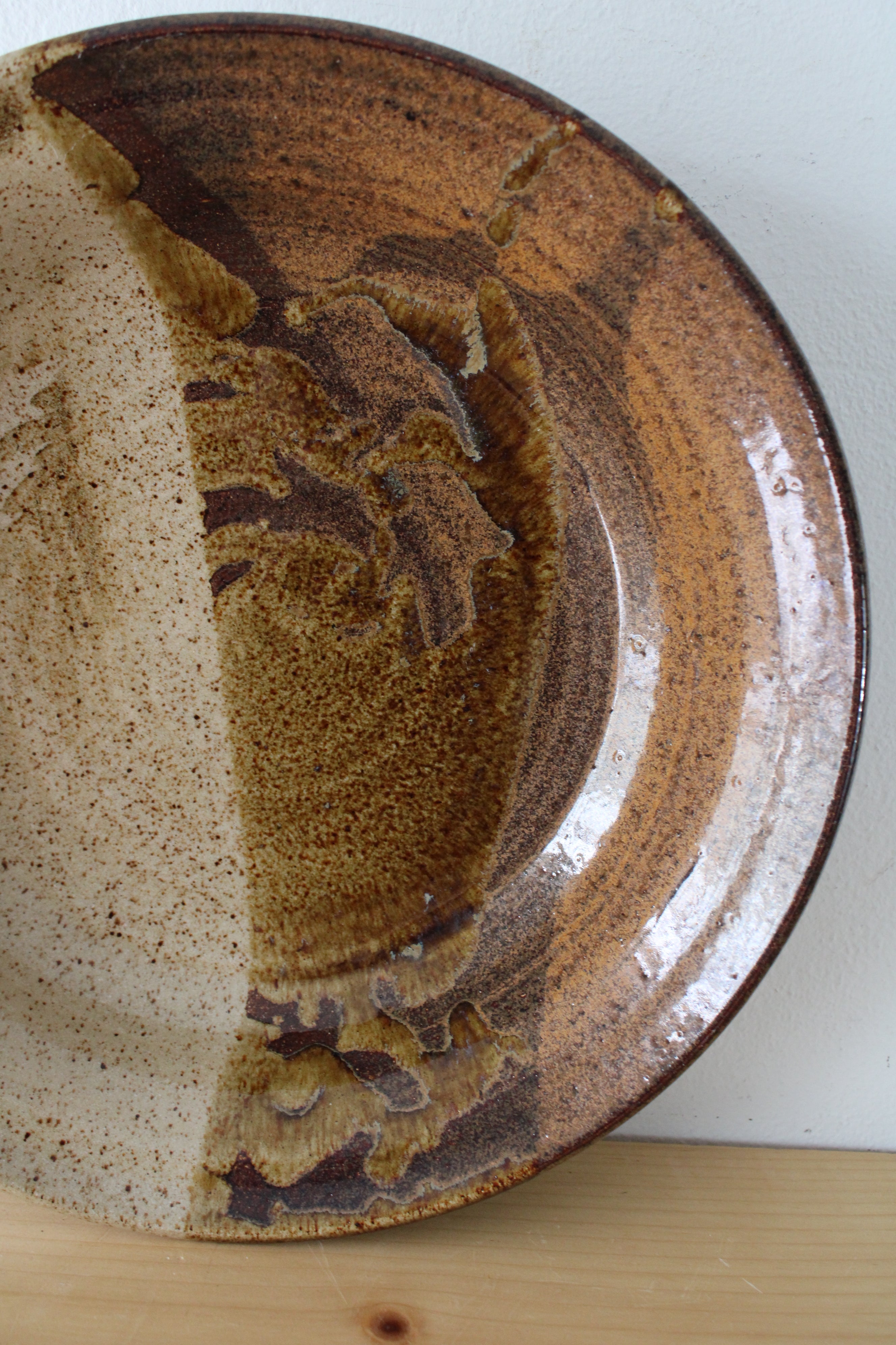 Brown Clay Pottery Serving Bowl | 12.5"