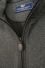 Vineyard Vines Gray Printed Quarter Zip Pullover | L