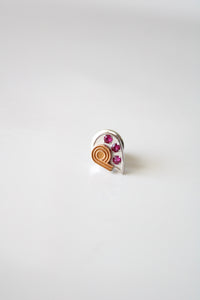 Vintage 10 Karat White Gold Pin