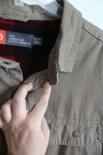 The American Outdoorsman Brown Flannel Lined Button Down Shacket | XXL