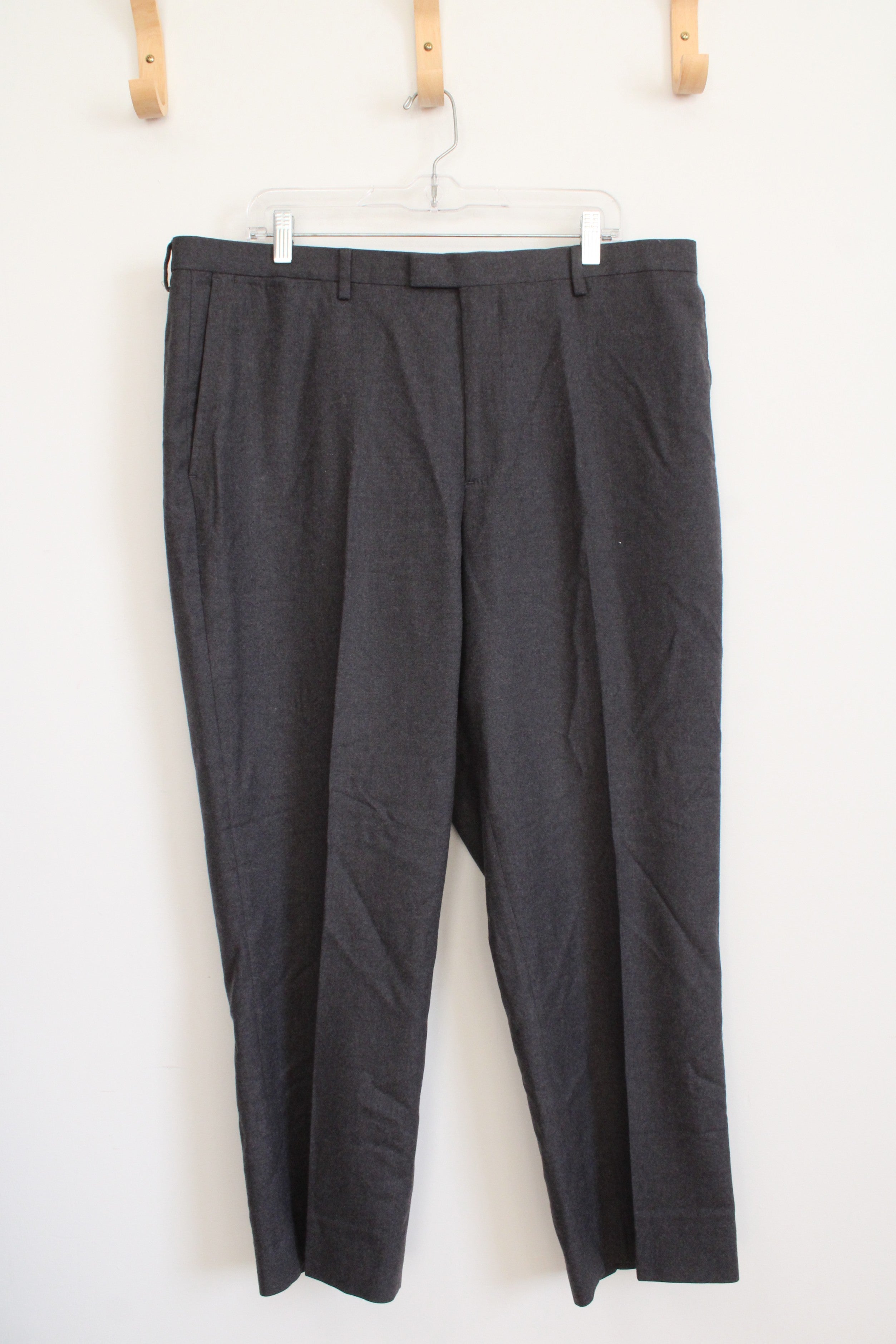 Banana Republic Tollegno 1900 Slim Fit Gray Wool Dress Pants