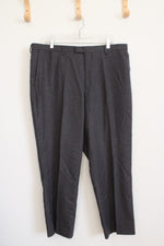 Banana Republic Tollegno 1900 Slim Fit Gray Wool Dress Pants | 38X32