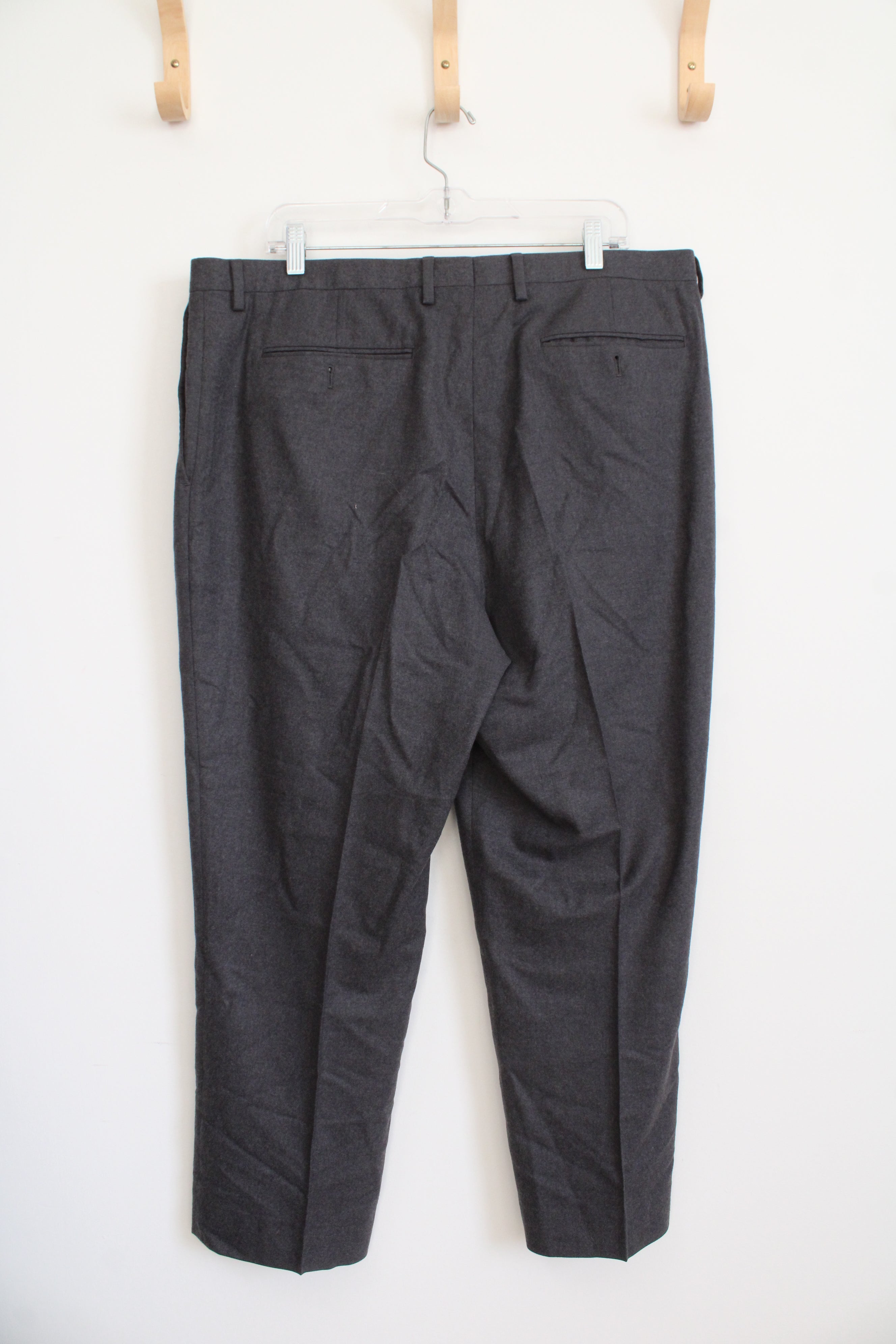 Banana Republic Tollegno 1900 Slim Fit Gray Wool Dress Pants