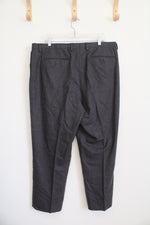 Banana Republic Tollegno 1900 Slim Fit Gray Wool Dress Pants | 38X32