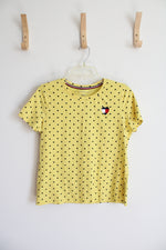 Tommy Hilfiger Yellow Navy Polka Dot Cotton Shirt | M