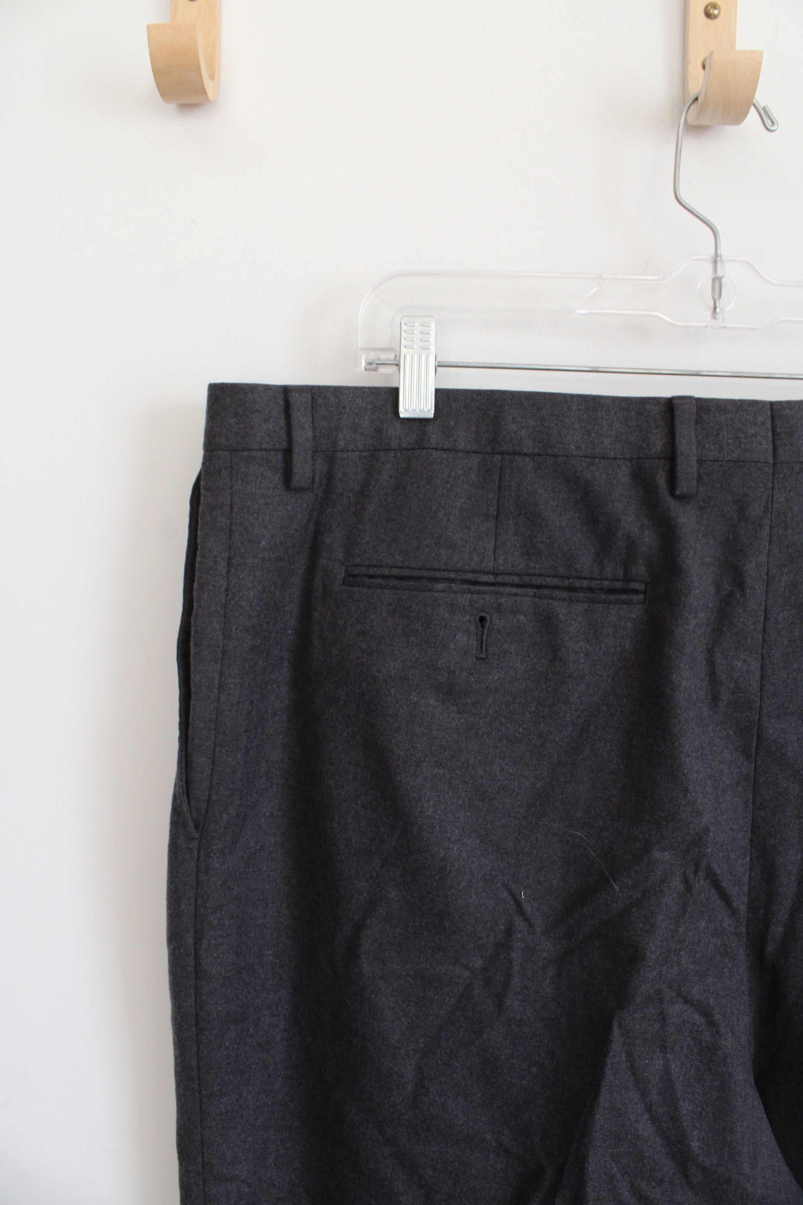 Banana Republic Tollegno 1900 Slim Fit Gray Wool Dress Pants