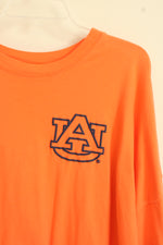 Venley Orange LS War Eagle Auburn Oversized Fit Cotton Shirt | XL
