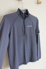 Vineyard Vines Performance Navy & White Striped Quarter Zip Sweatshirt | Youth M