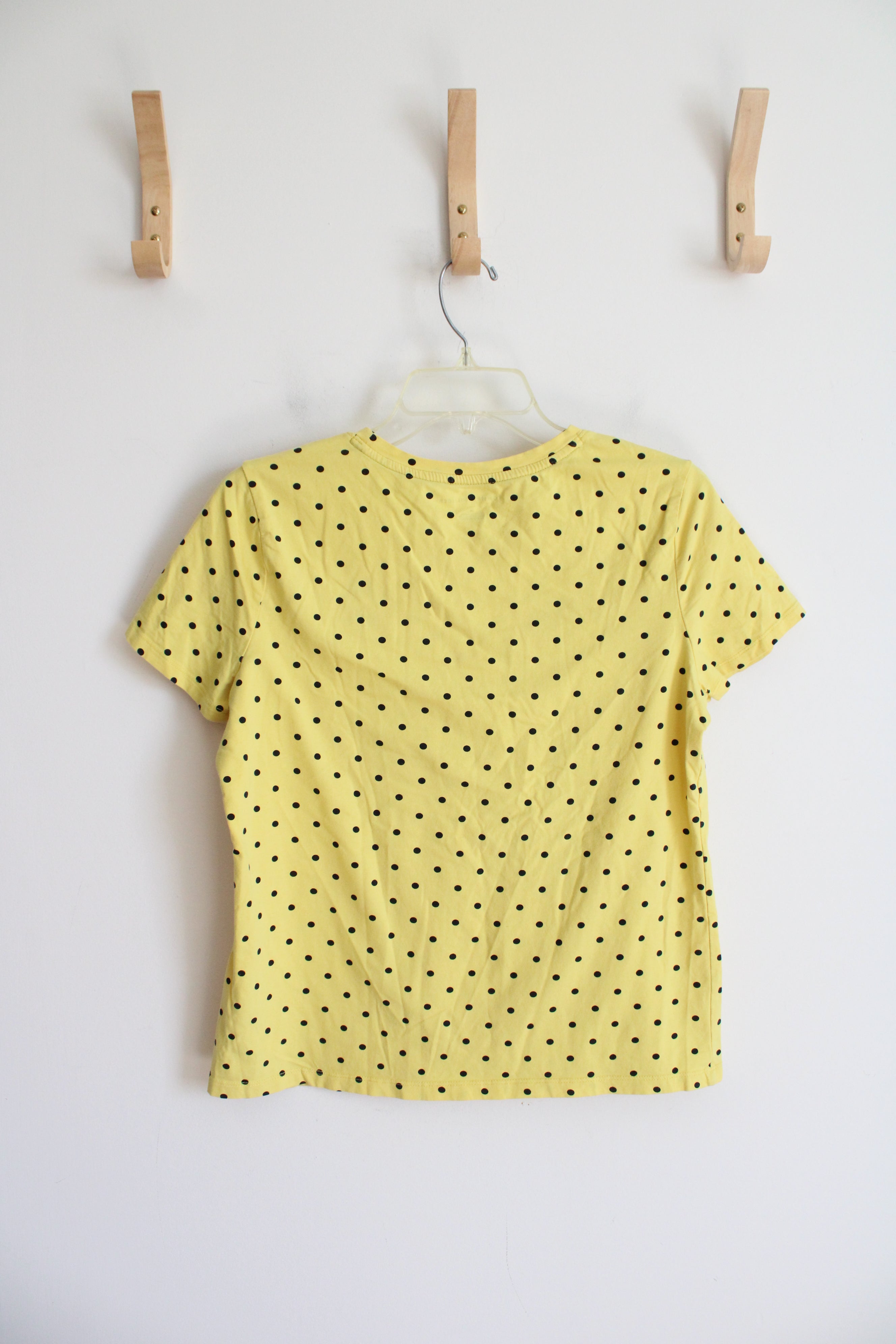 Tommy Hilfiger Yellow Navy Polka Dot Cotton Shirt | M