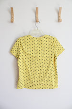 Tommy Hilfiger Yellow Navy Polka Dot Cotton Shirt | M