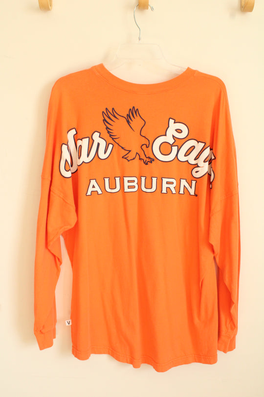 Venley Orange LS War Eagle Auburn Oversized Fit Cotton Shirt | XL