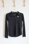Under Armour Black Quarter Zip Sweatshirt | Youth L