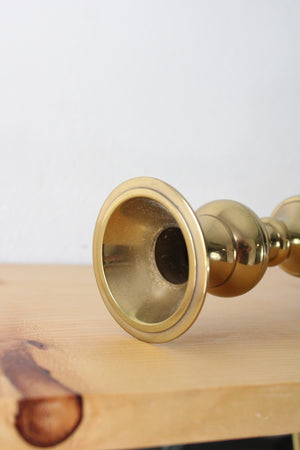 Vintage Brass Tall Candlestick Holder | 17"