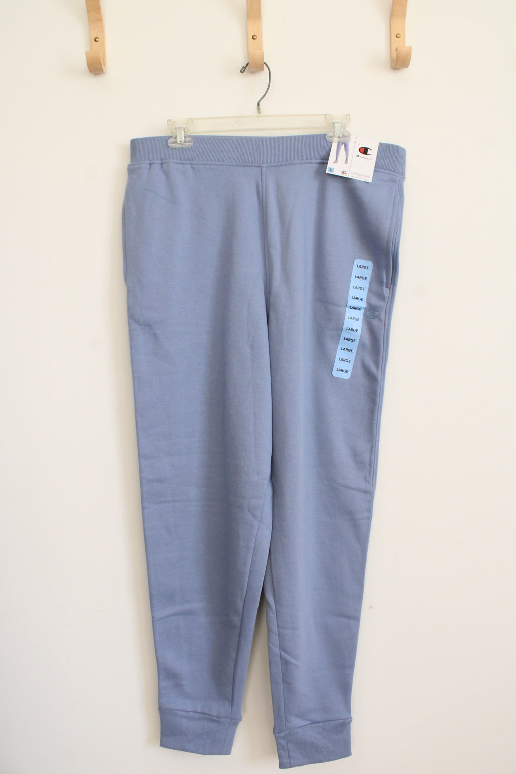 NEW Champion Dusty Blue Fleece Lined Jogger Sweatpants | L
