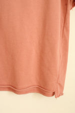 Nova Man Light Coral Oversized Fit with Raw Hems SS Shirt  | S
