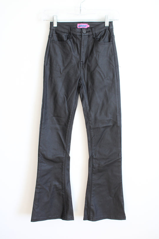 Edikted Black Faux Leather Pants | XS