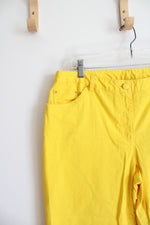 Lark Lane Yellow Capri Jeans | 12