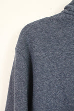 Chaps Blue Textured Quarter zip Pullover | XXL