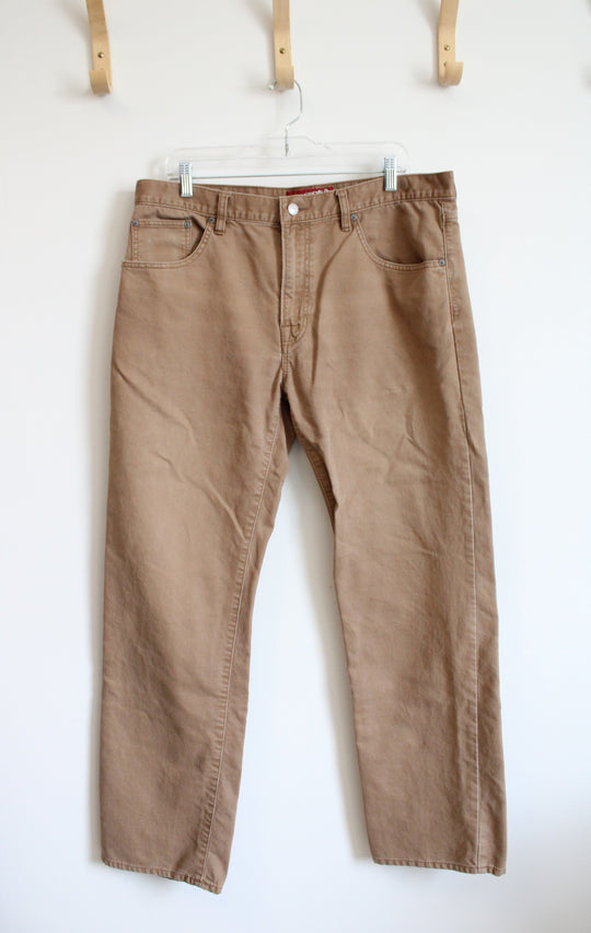 Arizona Slim Straight Brown Pants | 36X32
