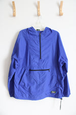 Vintage L.L. Bean Blue 1/2 Zip Hooded Pullover Jacket | L
