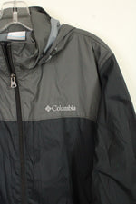Columbia Black and Gray Zip Windbreaker Jacket | M