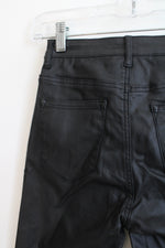 Edikted Black Faux Leather Pants | XS