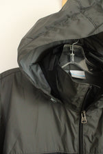 Columbia Black and Gray Zip Windbreaker Jacket | M