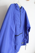 Vintage L.L. Bean Blue 1/2 Zip Hooded Pullover Jacket | L