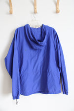 Vintage L.L. Bean Blue 1/2 Zip Hooded Pullover Jacket | L