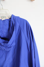 Vintage L.L. Bean Blue 1/2 Zip Hooded Pullover Jacket | L