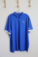 NEW Nike Golf Standard Fit Blue KC Polo Shirt | XL