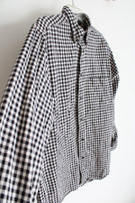 British Khaki By Robert Lighton Black & White Plaid Button Down Shirt | M