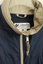 Columbia Tan and Navy blue Zip Windbreaker Jacket | XL