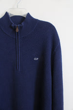 Vineyard Vines Navy 1/4 Zip Sweater | XXL