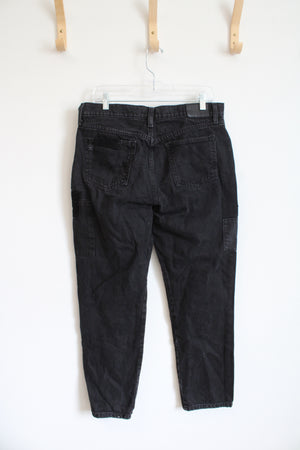 Ralph Lauren Embroidered & Beaded Patched Black Jeans | 10