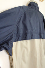 Columbia Tan and Navy blue Zip Windbreaker Jacket | XL